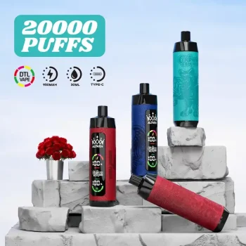AL FAKHER CROWN BAR 20K(20000) Puffs 30ML E-liquid LCD Screen Leather Wrap 850mAh Type-C Battery Disposable Vape