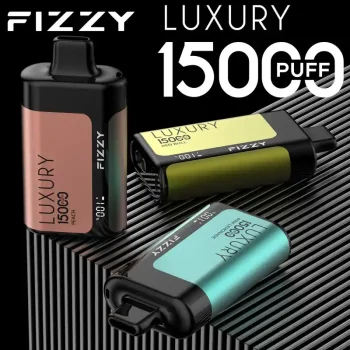 Fizzy Luxury 15K (15000) Puffs 22ML E-liquid Mesh Coil LCD Screen Adjustable Air Flow 15flavors 650mAh Rechargeable Battery 2% 5% Nicotine Disposable Vape