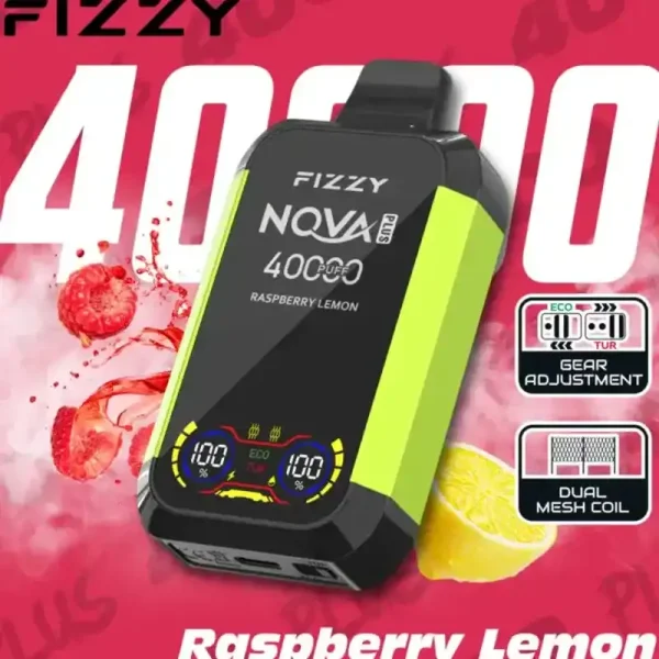 Fizzy Nova Plus 40K 40000 Puffs Raspberry Lemon – Premium Arctic Fruit Disposable Vape 1 Fizzy-Nova-Plus-40K-40000-Puffs-Disposable-Vape