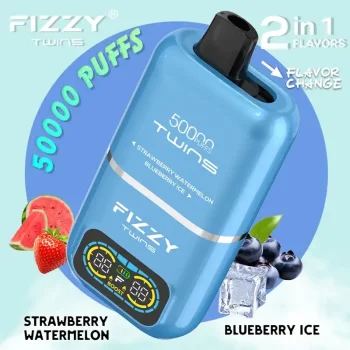 Fizzy Twins 50K (50000) Puffs Dual Flavors 50ML E-liquid Mesh Coil 850 mAh Battery 2% 5% Nicotine LCD Screen Disposable Vape – A New Era in Vaping Innovation