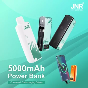 JNR Power Mate 30K (30000) Puffs 30ML E-liquid Smart LCD Screen 2% 5% Nicotine 5000mAh Power Bank Battery Disposable Vape