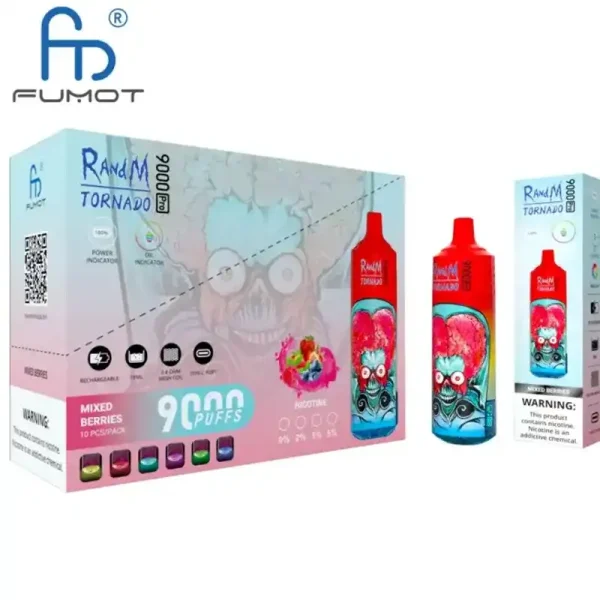 RandM Tornado 9K (9000) Puffs 850mAh Battery 18ml E-juice 2% 5% Nicotine RGB Light Disposable Vape 20 RandM Tornado 9K (9000) Puffs 850mAh Battery 18ml E-juice 2% 5% Nicotine RGB Light Disposable Vape