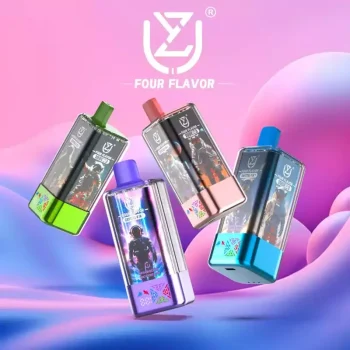 UZY Crystal 100k (100000) Puff (4in 1) Four Flavors 56ml E-Liquid 650mAh Battery Rechargeable 0% 2% 3% 5% Nicotine Disposable Vape
