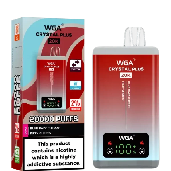 WGA Crystal Plus 20k (20000) Puffs Switchable Taste Function Dual Flavors 2% 5% Nicotine Adjustable Airflow Disposable Vape 3 WGA Crystal Plus 20k (20000) Puffs Switchable Taste Function Dual Flavors 2% 5% Nicotine Adjustable Airflow Disposable Vape